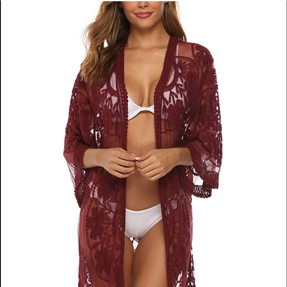 Boho Chic Lace, “ Lindsay “ Coverup ❤️✌️ - Picture 6 of 8